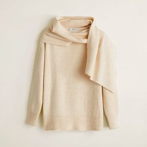 Mango Scarf Neck Sweater